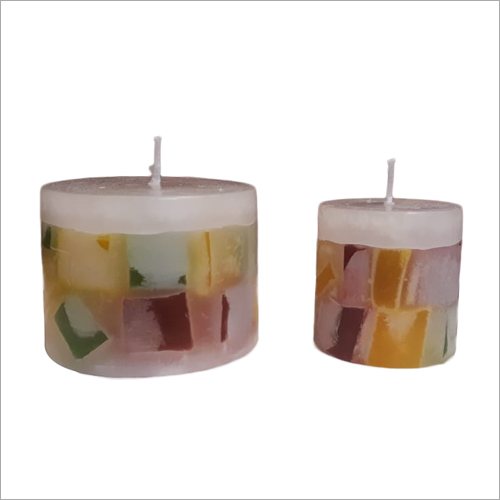 Multicolored Chunk Candle Multicolored Chunk Candle