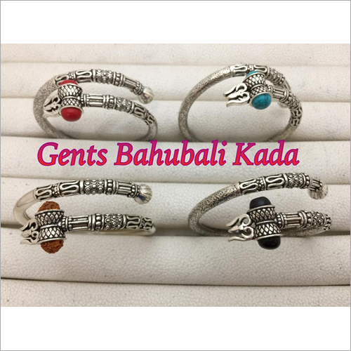 Mens Bahubali Kada - Silver | Fashionable Modern Kada for Men, Ideal for Anniversary Gifts, Parties, and Stylish Occasions