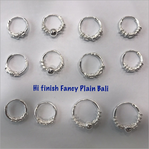 Ladies Fancy Plain Hoop Earrings - Silver Material | Custom Size, Ideal for Anniversary, Gift, and Party Occasions
