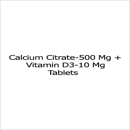 Liquid 500 Mg Calcium Citrate Plus 10 Mg Vitamin D3 Tablets