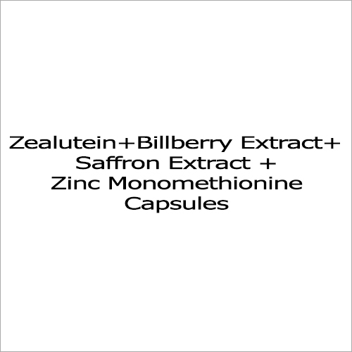 Liquid Zea Lutein + Bilberry Extract + Saffron Extract + Zinc Monomethionine Capsule