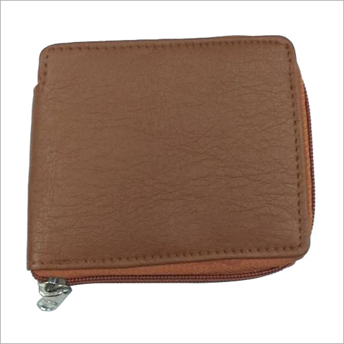 PU Foam Wallet - Lather Material 6 Card Slots and 2 Cash Compartments Round Chain Design Multi-Color Available Coin Pouch Included
