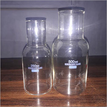 Transparent Wide Mouth Borosilicate Glass Reagent Bottle