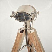 Antique Floor Searchlight-Antique Tripod Floor Spot