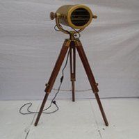 Antique Floor Searchlight-Antique Tripod Floor Spot