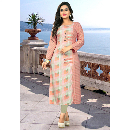 Long Kurti - High-Quality Fabric, Sizes L, S, M, XL , Light and Comfortable Fit, Washable, Available in Various Colors for Ladies