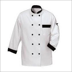 White Chef Coat - Cotton Material, Long Sleeve, Stand Collar, Unisex | Colorfastness, Shrink Resistance, Flawless Finish, High Durability