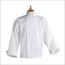 Plain Chef Coat - Cotton Material, Customized Size, White Color | Stand Collar, Long Sleeve Style, Versatile for All Seasons