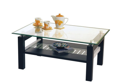 Wooden center coffee table Crystal