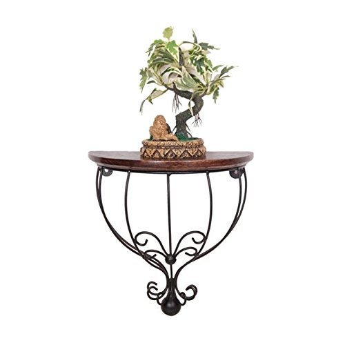 Wood & Iron Wall Bracket/Rack Balloon Shape - Wood 28x15x30 Cm Brown | Handmade Elegance Indigenous Carvings Ideal Housewarming Gift