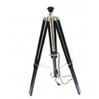 Wooden Tripod With Brass Head