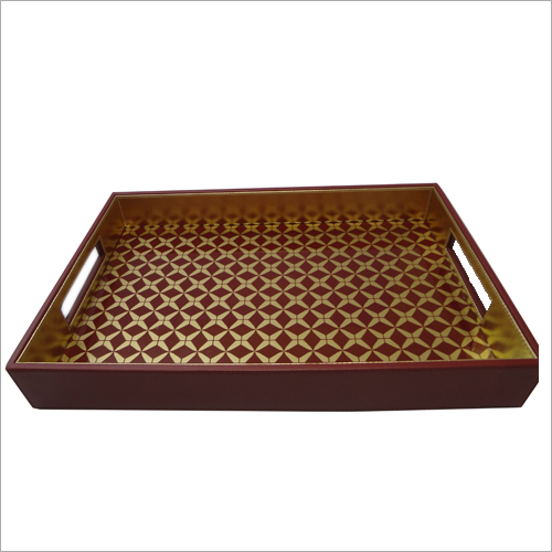 Faux Leather Serving Tray