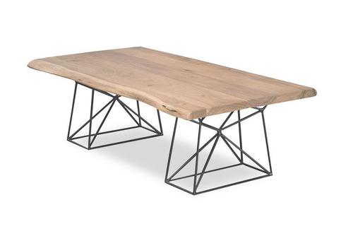 Center Coffee Table With Iron Base Ferrous No Assembly Required