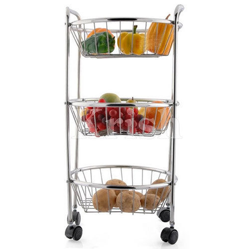 3 Tier Round Trolley