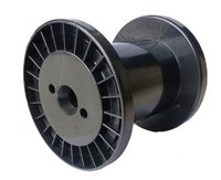 Plastic Bobbin With Flange - Industrial Grade, Black Color For Copper, Brass Wire, And Thread Use