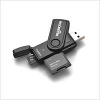 Usb Multi Card Reader - Plastic Construction, Black Color | Includes Sd Card & Camera Card Reader, Long-lasting Functionality
