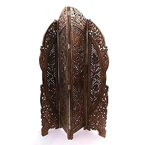 Wood Wooden Partition Foldable Home Daccor Room Partition/Screen/Dividers4 Panels To Be Placed In Zig Zag Position Size: 72" (Height) X 60" (Front Width) Inches Approx.