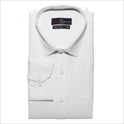 White Cotton Formal Shirts - Premium Grade Cotton, Various Sizes [S, M, L, XL] | Washable, Ideal for All Seasons