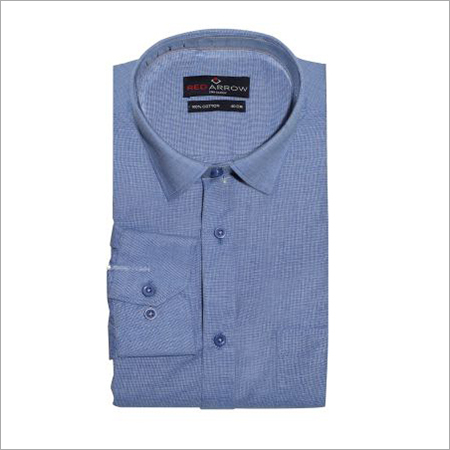 Alice Blue Cotton Formal Shirts - Available in S, M, L, XL | Washable for All Seasons: Rainy, Spring, Summer, and Winter