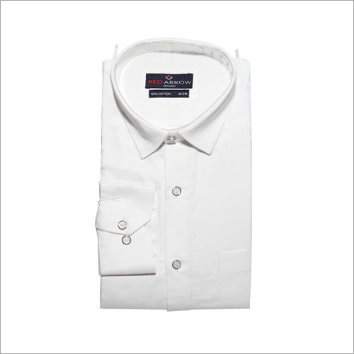 White Cotton Satin Formal Shirts