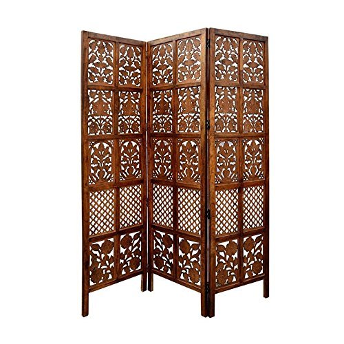 Home DACcor Wooden Partition Foldable Room Partition/Screen/Dividers,3 Panels to be Placed in Zig Zag Position Size: 72" (Height) x 60" (Front Width) inches Approx.