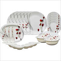 White Ceramic Crockery Set Melamine