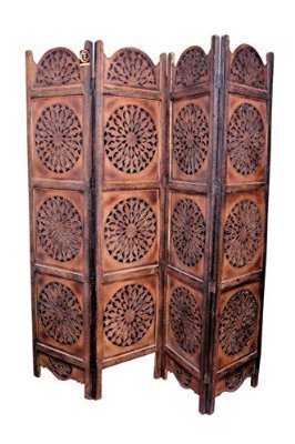 Handcrafted Home DACcor 4 Panel Premium Quality Wooden Room Partition/Wooden Room Divider/Wooden Screen/Wooden Room Seperator