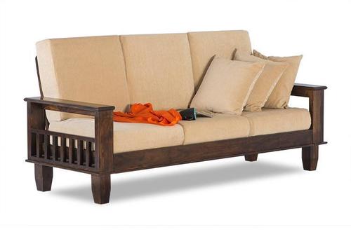 Avi Art And Crafts Solid Wood Sofa Set Chrome