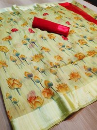 Linen Silk Saree