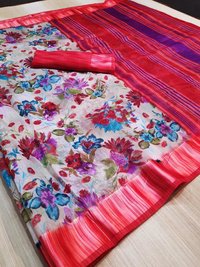 Linen Silk Saree