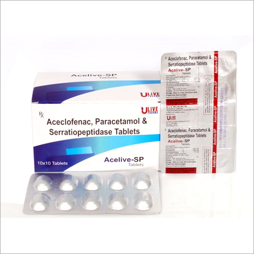 Aceclofenac Paracetamol And Serratiopeptidase Tablet - 10x10 Alu Blister Strips | Effective Relief For Inflammation, Pain, And Fever