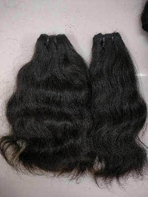 Machine weft wavy hair