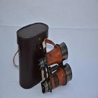 Vintage Brass Nautical Binocular with Leather Case