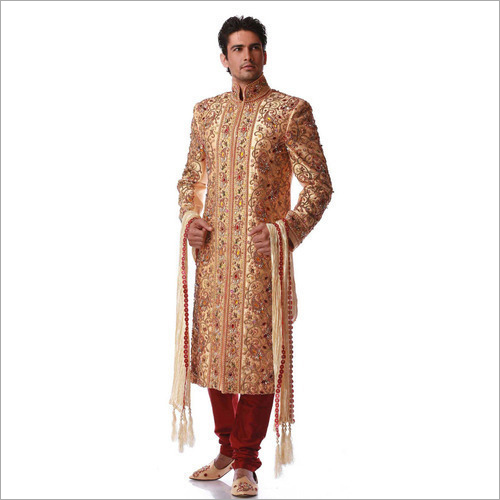 Zari Work Wedding Sherwani