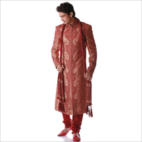 Mens Fine Embroidery Sherwani