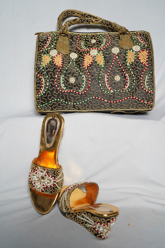 Green colour shoes & bags Green colour shoes & bags