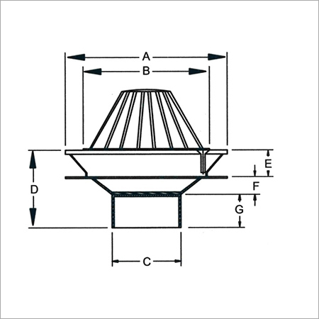 Dome Type Roof Drain Drawing