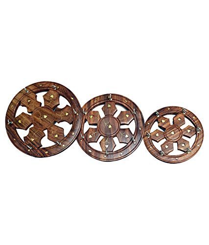 Round Wheel Shaped Key Hangers (Set of 3) Round Wheel Shaped Key Hangers (Set of 3)