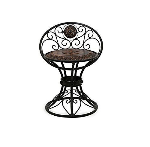 Beautiful Design Handicrafted Wooden And Wrought Iron Chair (Brown, Lxbxh-16X13X18.5-Inch) Dimension(L*W*H): 46.2 Centimeter (Cm)