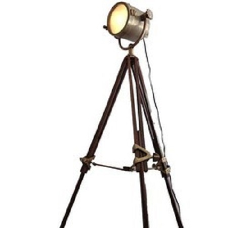Vintage Chrome Finish Spot Search Light- Floor Light Lamp Tri