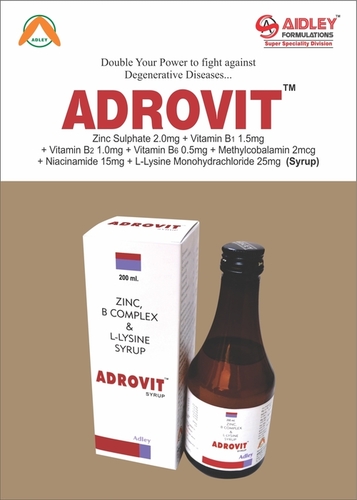 Each 5 ml contains: Pyridoxine Hydrochloride I.P 0.75mg Nicotinamide I.P 15mg Cyanocobalamin I.P 2mcg Lysine Hydrochloride U.S.P 37.5mg Sorbitol solution(70%) I.P  Liquid
