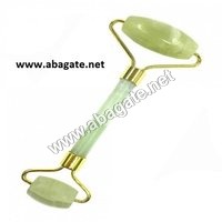 Green Jade Roller Massager - Aaa Grade Natural Jade, 6 To 8 Inches Size, Vibrant Green Color, Weighing 200 To 400 Grams | Premium Skin Care Tool For Rejuvenation And Relaxation