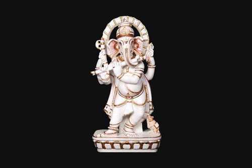 Makrana Marble Ganesha Statue - 1-7 Inches, Handmade Hindu Art | Easy to Clean, Washable, Professional Style