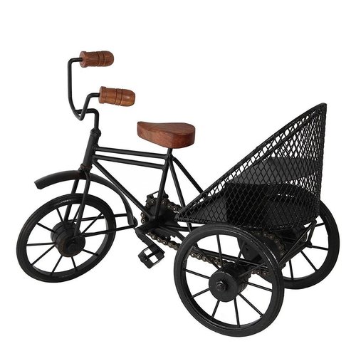 Wooden & Wrought Iron Handmade Decorative Miniature Rickshaw Gift Item Wooden & Wrought Iron Handmade Decorative Miniature Rickshaw Gift Item