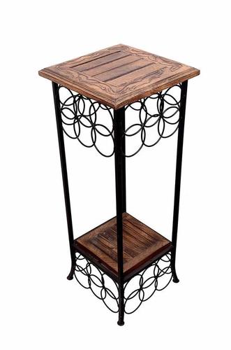 Wrought Iron End Table (Brown, 11x11x31 inch) Wrought Iron End Table (Brown, 11x11x31 inch)
