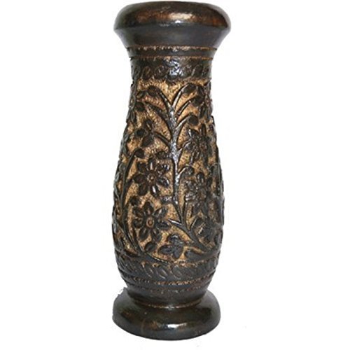 Brown Wooden Flower Vase Brown Wooden Flower Vase