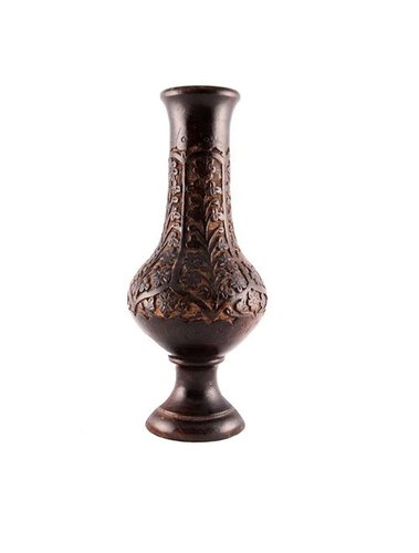 Brown Wooden Flower Vase