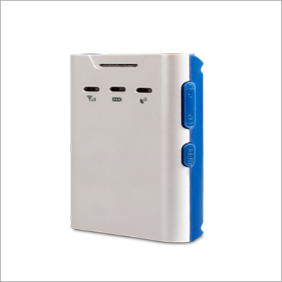 Portable GPS Tracking Device - Plastic Material, White and Blue Color , No Display Feature