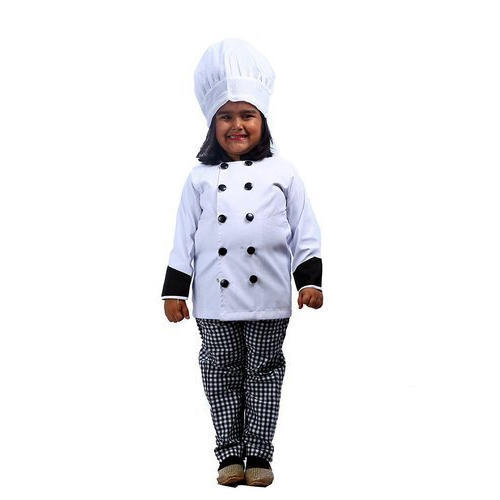 White And Black Kids Chef Fancy Dress