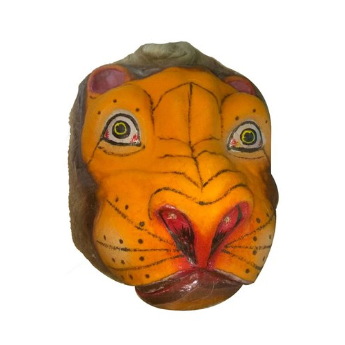 Lion Masks - Cotton Material Medium Size | Vibrant Red and Yellow Colors for All Seasons Durable and Engaging for Young Children
